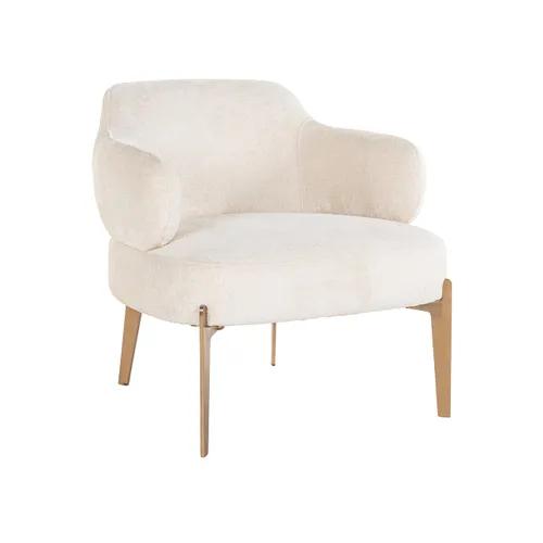 Easy chair Venus white chenille