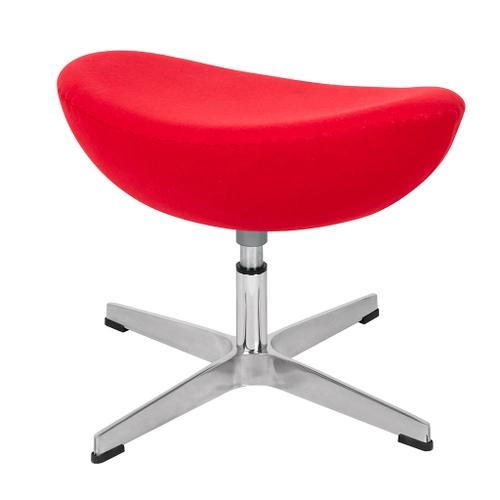 EGG CLASSIC footstool red.17 - wool, aluminum base