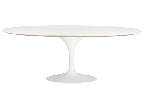 TULIP ELLIPSE table white - oval top MDF, metal