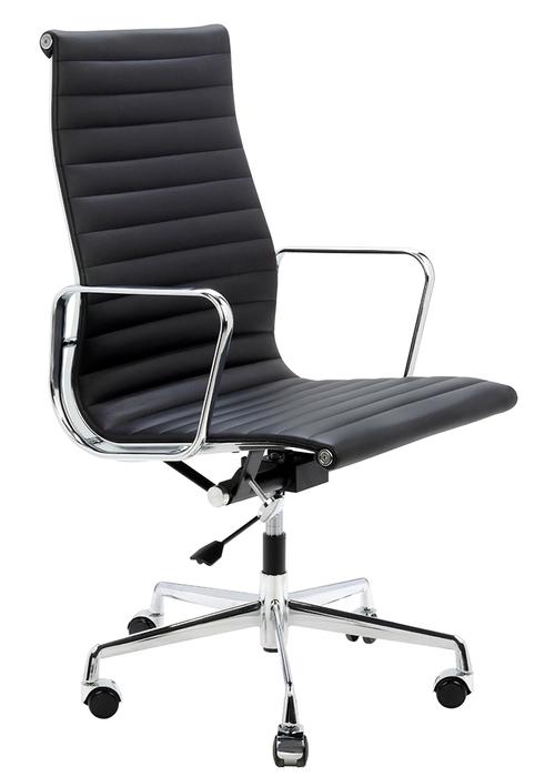 AERON PRESTIGE PLUS chrome office armchair - natural leather, aluminum