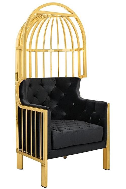 LORD armchair gold / black