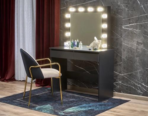 HOLLYWOOD dressing table black (2p=1pc)