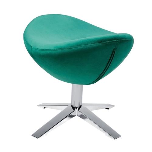 EGG WIDE VELVET footstool dark green.18 - velvet, steel base