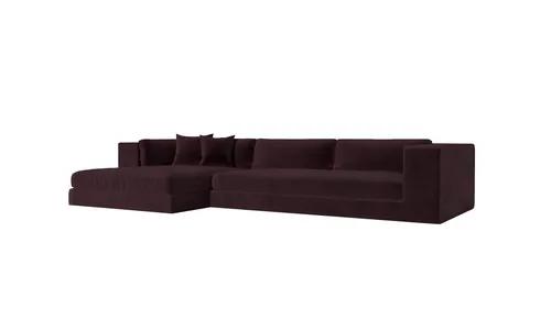 Corner complete with sofa Selena Bordeaux