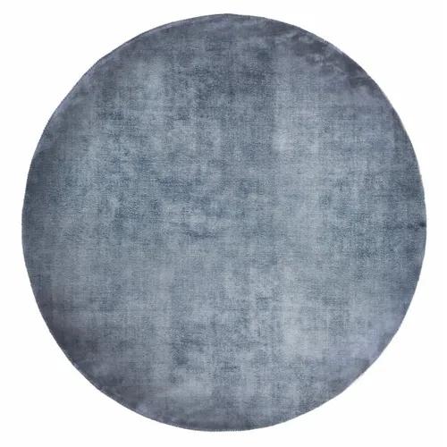 Carpet Blue Linen Round