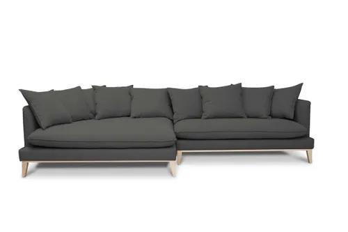 PORA dark gray corner sofa