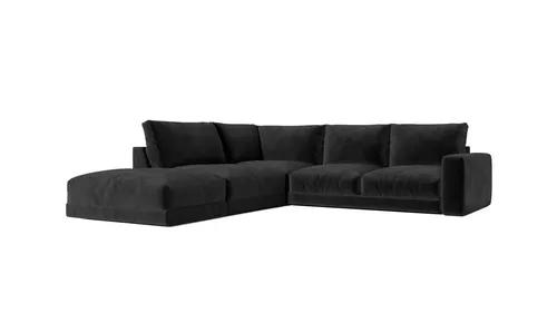 Corner sofa with pouf Peter Gray