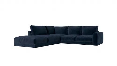 Corner sofa with pouf Peter Blue