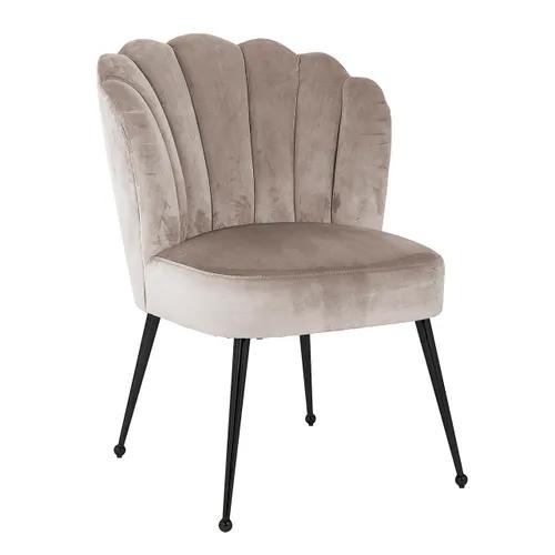 Chair Pippa khaki velvet / black