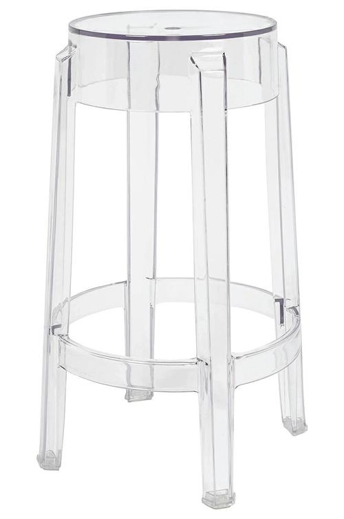 CHARLES 65 transparent bar chair - polycarbonate