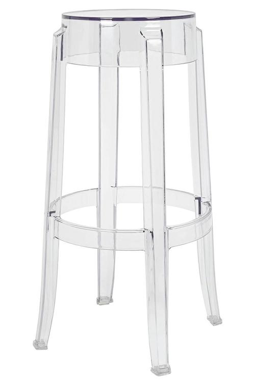 CHARLES 76 transparent bar chair - polycarbonate