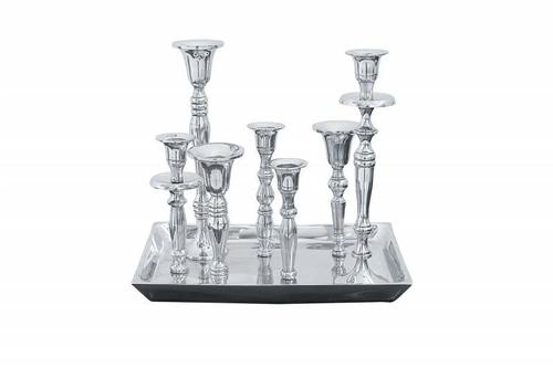 INVICTA candlestick with 7 flames - aluminum