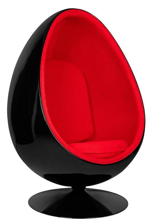 OVALIA BLACK red armchair