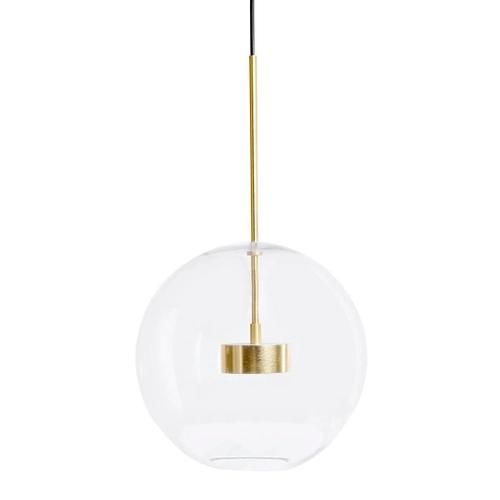 Hanging lamp CAPRI gold - 60 LED, aluminum, glass