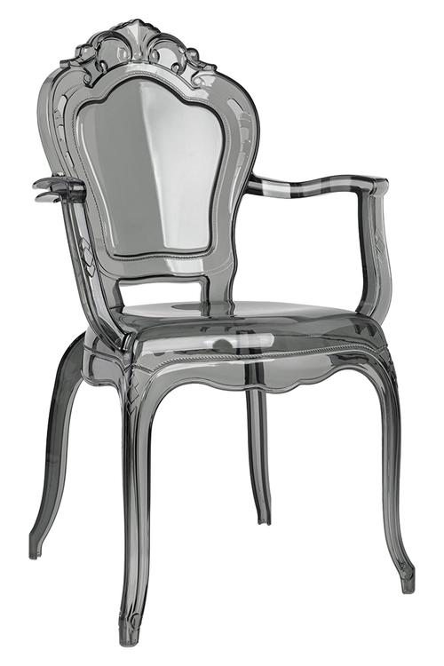 Smoked KING ARM chair - polycarbonate