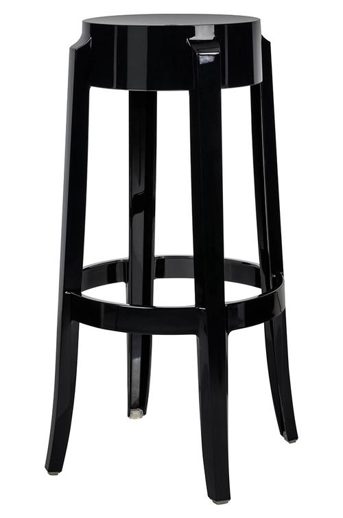 CHARLES 76 black bar chair - polycarbonate