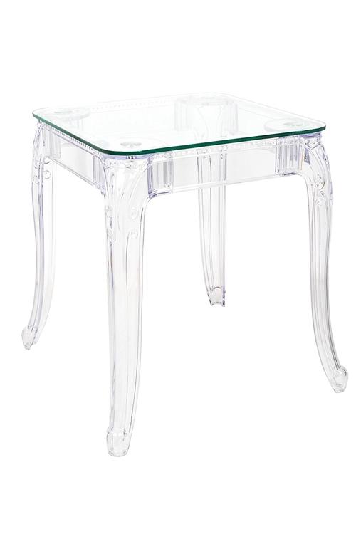 KING 60 transparent table - polycarbonate, tempered glass
