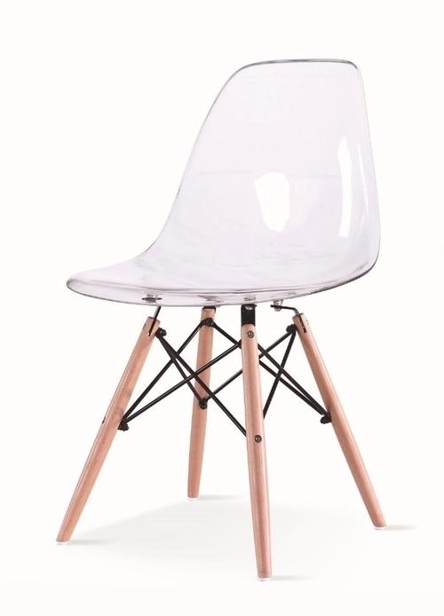 Transparent ICE WOOD chair - polycarbonate, beech base