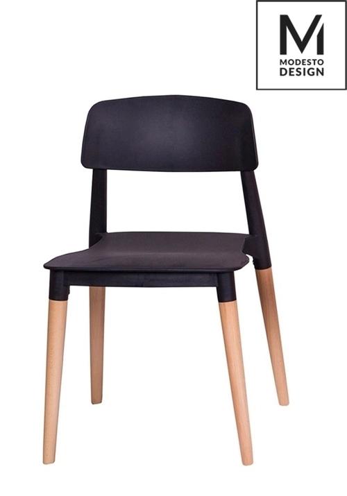MODESTO black ECCO chair - polypropylene, beech base