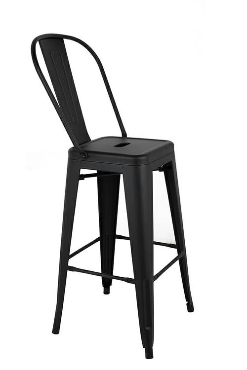 TOWER BIG BACK 76 bar chair (Paris) black