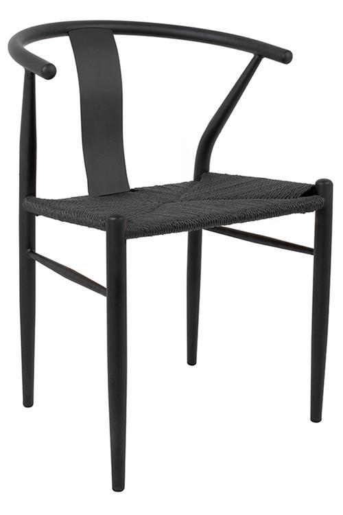 WISHBONE METAL black chair