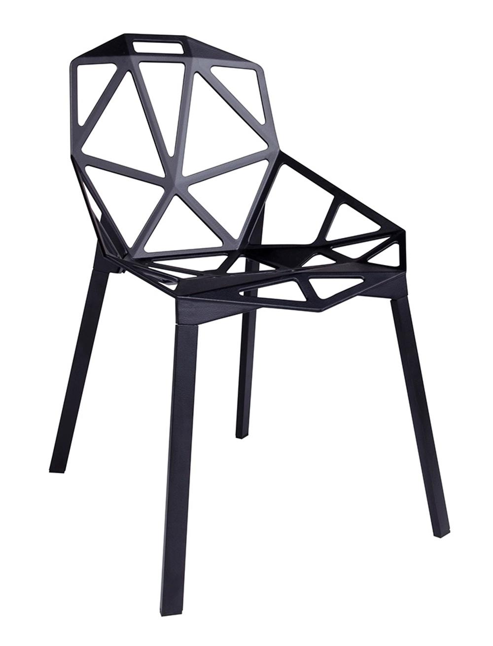 SPLIT PREMIUM black chair - aluminum, black legs