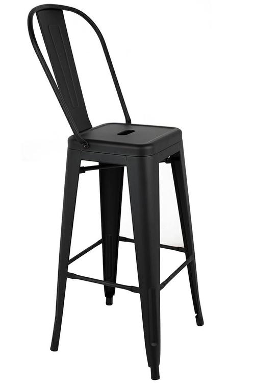 TOWER BIG BACK 66 bar chair (Paris) black