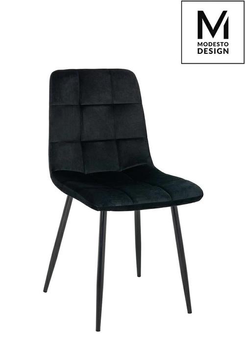 MODESTO chair CARLO black - velor, metal