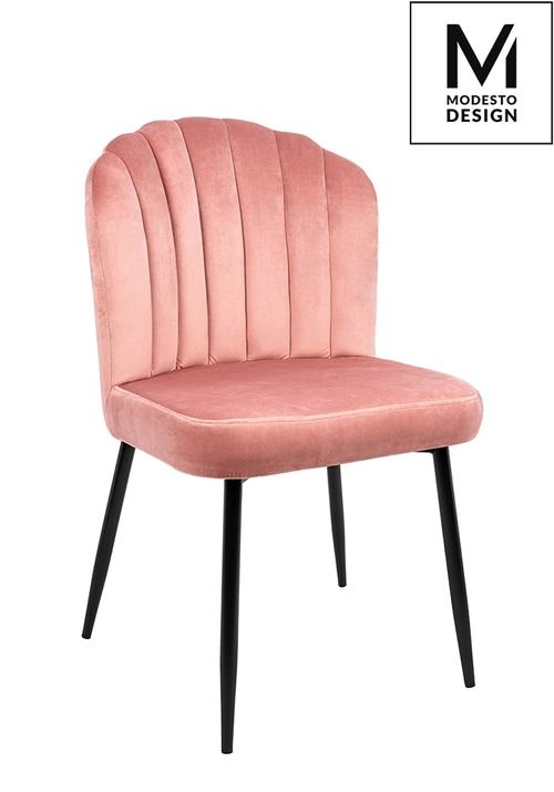 MODESTO chair RANGO pink - velor, metal