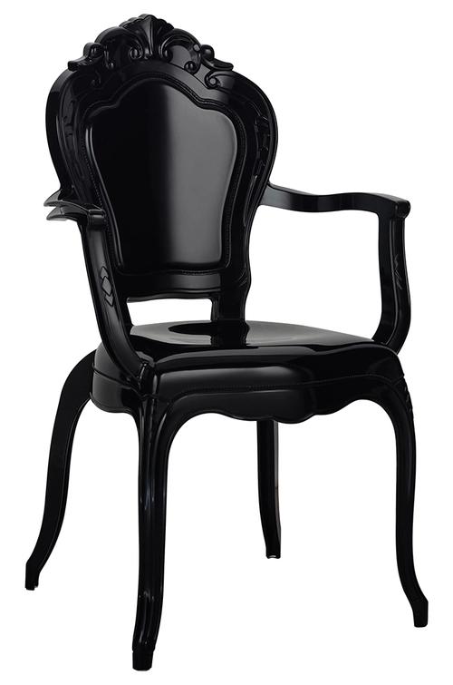KING ARM black chair - polycarbonate