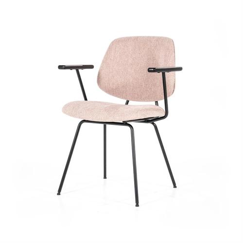 Chair Lynn with armrest - pink fletcher