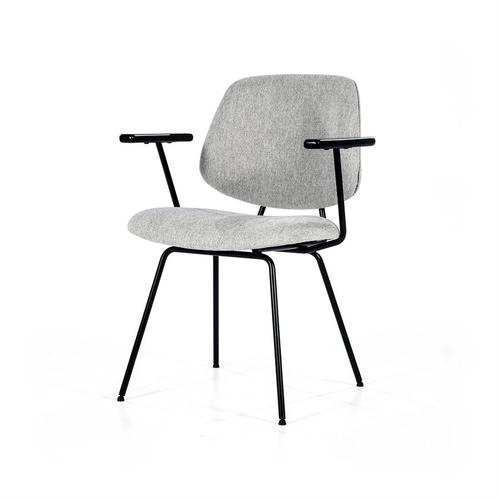 Chair Lynn with armrest - grey fletcher