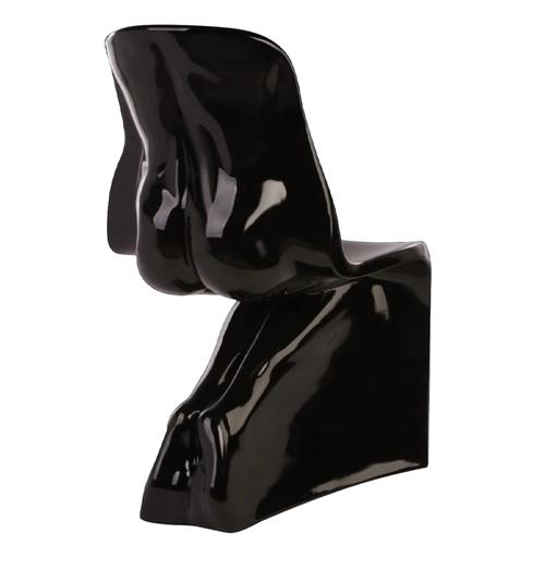 HIM black chair - lacquered fiberglass