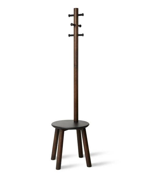 UMBRA hanger with stool PILLAR - black walnut