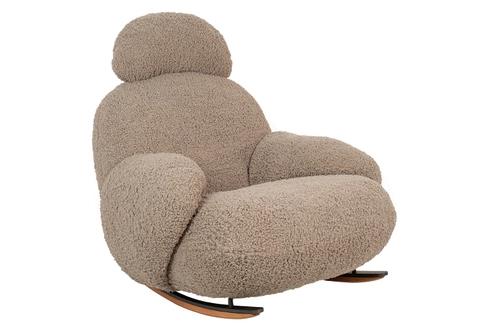 Rocking chair PLUSH TEDDY dark beige
