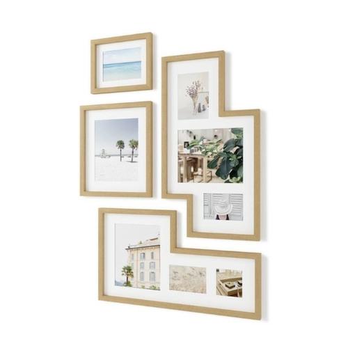 UMBRA set of 4 picture frames MINGLE natural