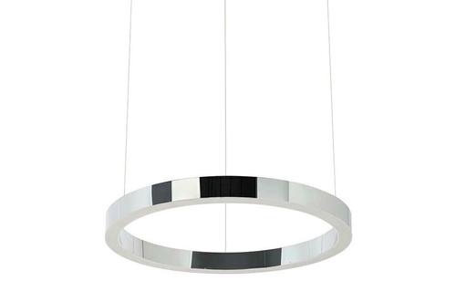 Hanging lamp RING 40 silver - LED, polished steel