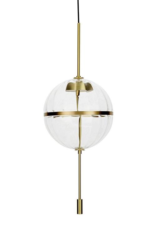 Hanging lamp CHAPLIN 300 brass - LED, glass
