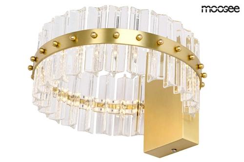 MOOSEE wall lamp SATURNUS WALL gold - LED, crystal, brushed steel
