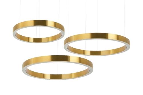 Hanging lamp RING 40 + 60 + 60 gold on one soffit