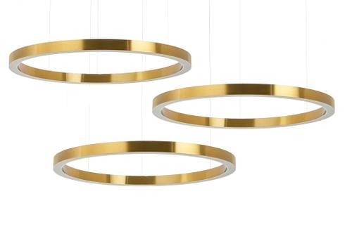 Hanging lamp RING 100 + 100 + 100 gold on one soffit