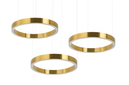 Hanging lamp RING 40 + 40 + 40 gold on one soffit