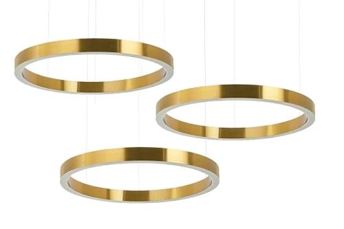 Hanging lamp RING 80 + 80 + 80 gold on one soffit