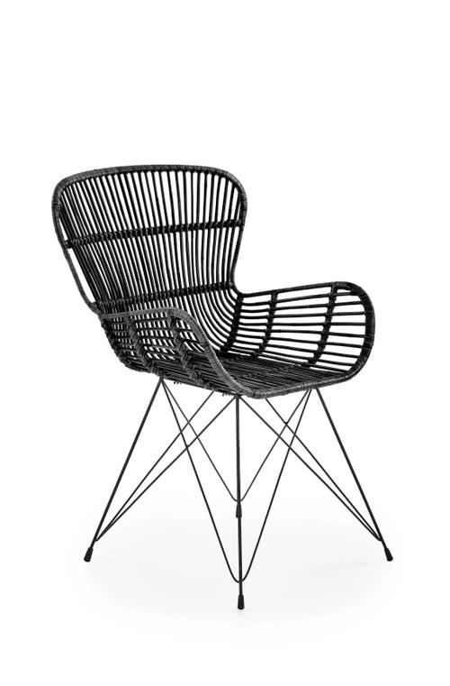 K335 black rattan chair (2p=1pc)