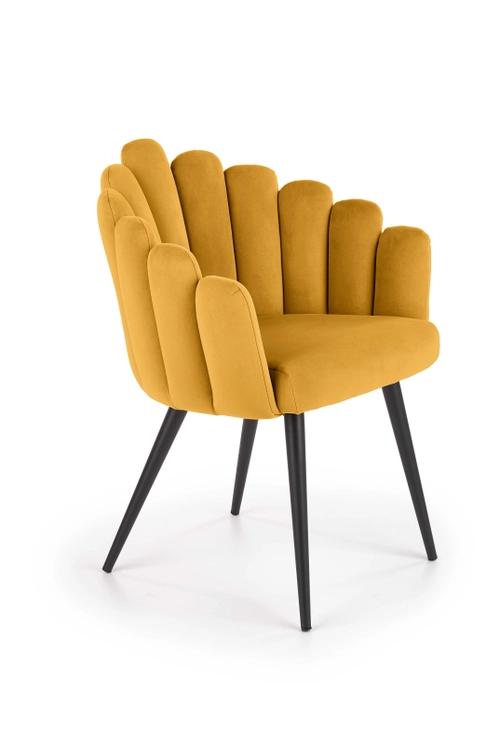 K410 mustard velvet chair (1p=1pc)
