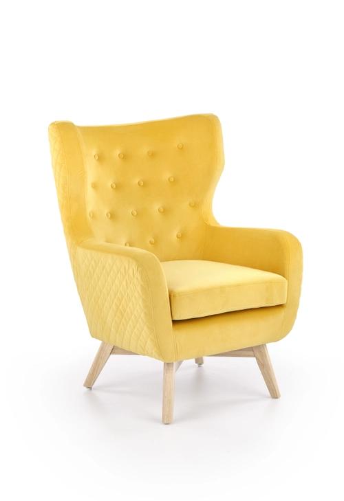 MARVEL lounge chair yellow / natural