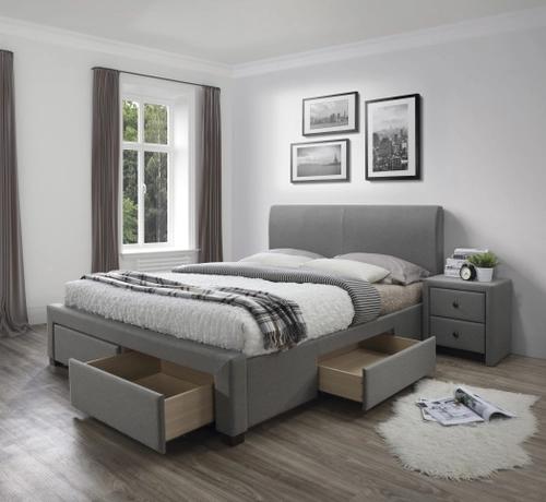 MODENA 180 bed with drawers gray (6p=1pc)