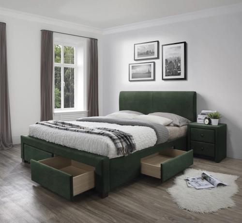 MODENA 3 bed with drawers dark green velvet (6pcs=1pc)