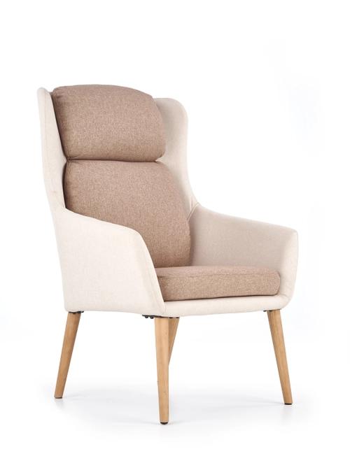 PURIO lounge chair beige / brown
