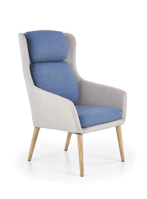 PURIO leisure armchair light gray / blue